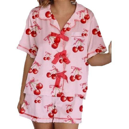 Heart Printing Short-sleeved Shorts Casual Suit Women's Homewear