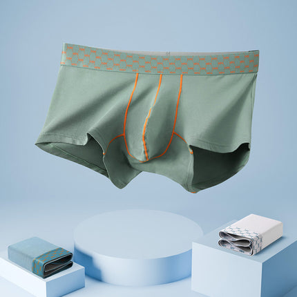 Men's Sports Fitness Low Waist Small Boxer Contrast Color Pants