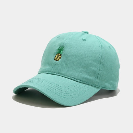 Fruit Small Pineapple Embroidery Soft Top Baseball Cap