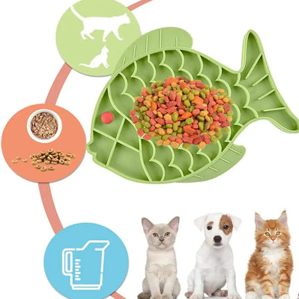 Silicone Lick Mat For Pet Dogs Slow Food Plate Rice Bowl For Small Medium Dog Anti Gulping Choking Feeder Puppy Treat Dispenser