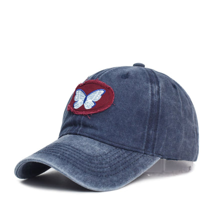 Hat Retro Washed Old Embroidered Peaked Cap