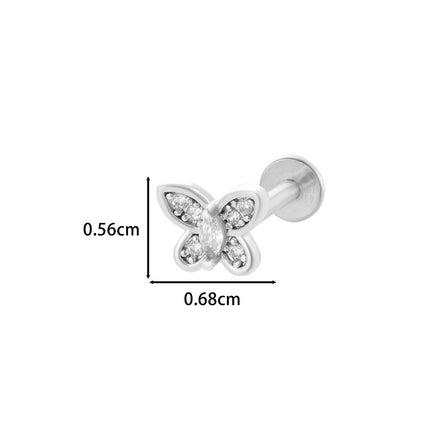 Stainless Steel Internal Thread Flat Bottom Rod Labret