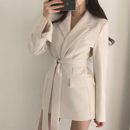 Waist-controlled Lace-up Graceful Suit Jacket Women