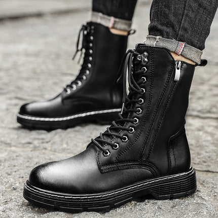 Autumn And Winter Plus Size Men's Long High-top Martin Boots
