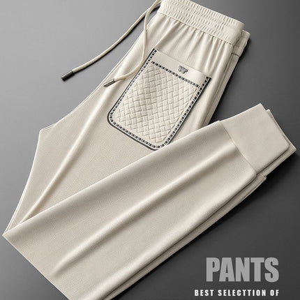 Light Luxury Sports Casual Pants Brand Embroidery Ankle-tied Loose All-matching