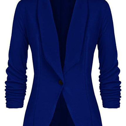 Fall Women's Clothing Pleated Sleeve Work Office Jacket Small Suit