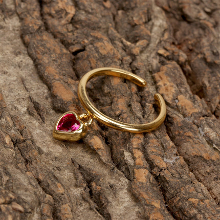 Women's Fashionable Design With Micro Heart-shaped Zircon Ring