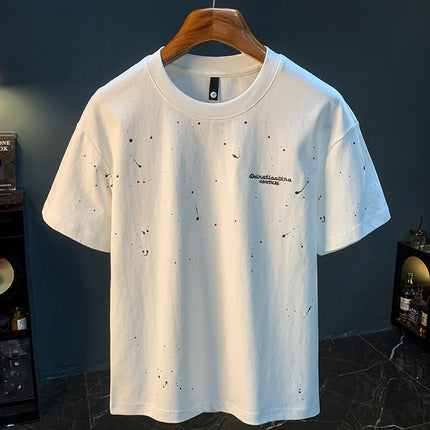 Trendy Splash-ink T-shirt Short-sleeved Men