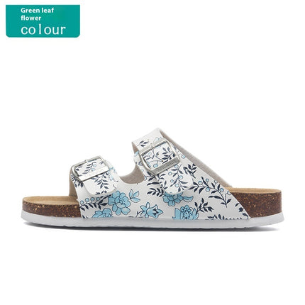 Buckle Flat Cork Slippers Same Beach Buckle Sandals