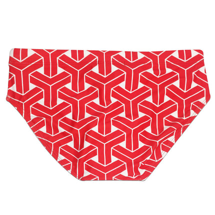 Men's Woven Pattern Printed Triangular Swimming Trunks