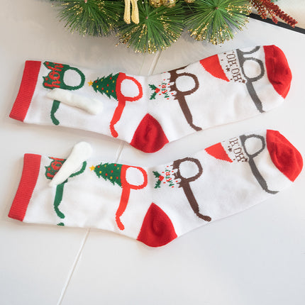 Fashion Simple Magnetic Christmas Socks For Men And Women