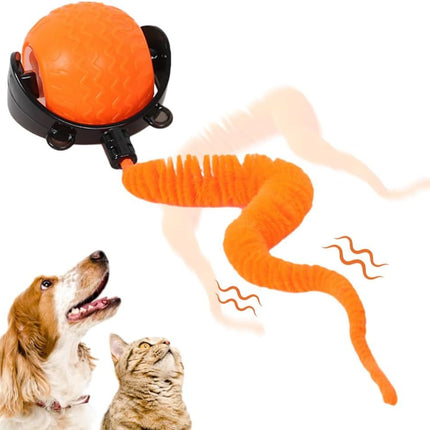 Interactive Cat Ball Toy, 2025 New Cat Ball Toys With Cord  Mouse, Smart Self Rolling Cat Toys For Bored Indoor Cats, Automatic Moving Peppy Pet Ball