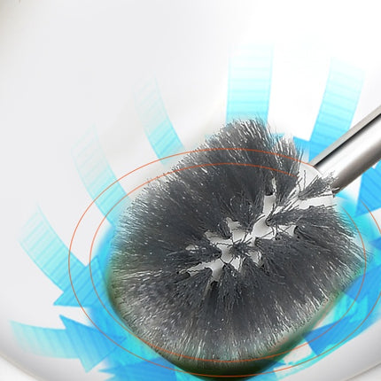 Soft Bristle Toilet Brush Holder Included Sturdy Easy Clean Home Bathroom Silicone Toilet Cleaning Brushes With Stand Waterproof