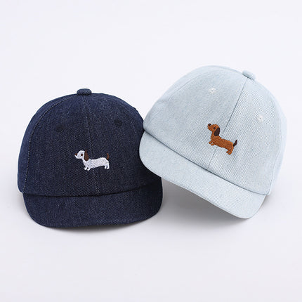 Babies' Spring And Summer Denim Puppy Cute Small-month Baseball Cap