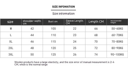 Men's White Striped Slim-fit Short-sleeved Sweater