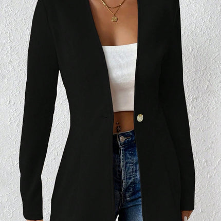 Korean Fashion Temperament V-neck Long Sleeve Small Suit Jacket