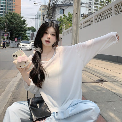 Blue Sweet Hot Girl Sun Protection Top