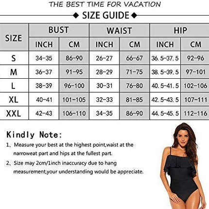 One-piece Cut-out Ruffled Strap Tube Top Swimsuit