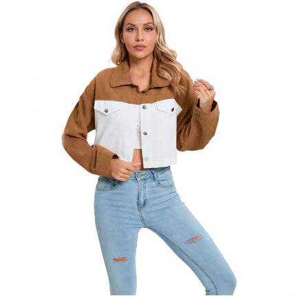 Autumn And Winter Long Sleeve Short Coat Women