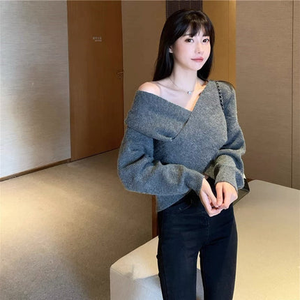 Batwing Sleeve Loose Sweater Sweater For Women