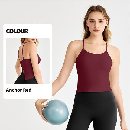 Yoga Clothes Vest Chest Pad Pilates Workout Underwear Sexy