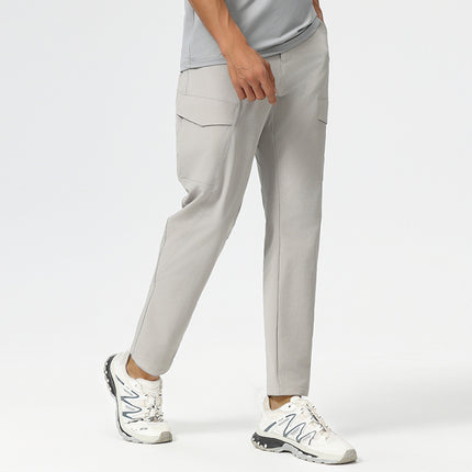Straight Elastic Wear Resistance Multi-pocket Cargo Pants Men