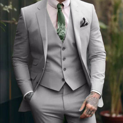 Plus-sized Plus Size Slim Fit Suit Three-piece Suit