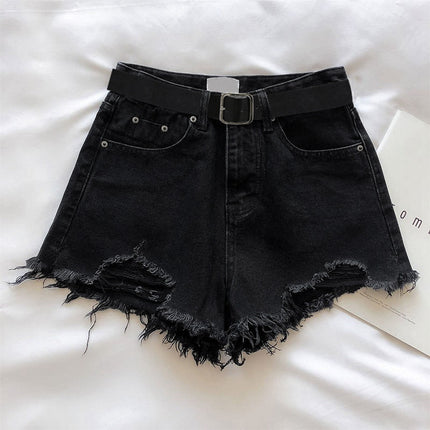 Fashion Leisure Ripped Denim Shorts For Women