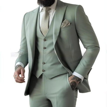 Men's Casual Business Wedding Three-piece Suit