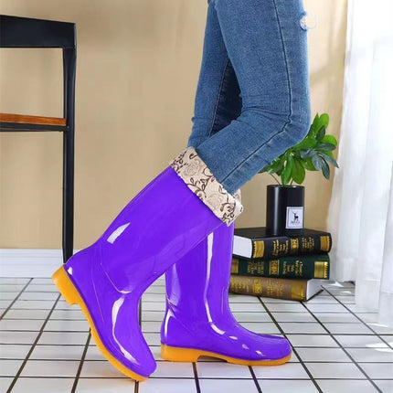 Men's Fashion Non-slip Plus Velvet Cotton-padded Rain Boots