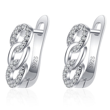 South Korea Dongdaemun Girl Zircon Earrings