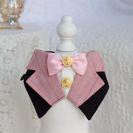 Pet Cat Dog British Academy Style Bib Tie