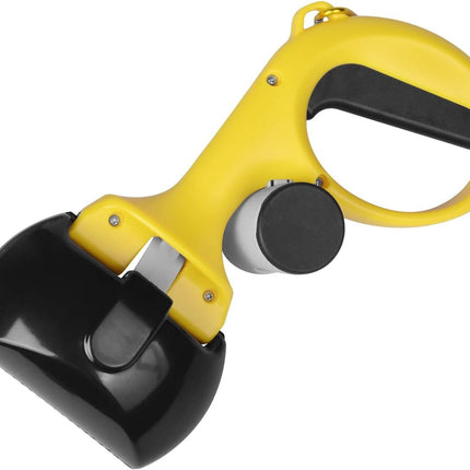 Pet Pooper Scooper For Dogs And Cats With Trash Bags Holder Non-Breakable High Strength Material Poop Scooper For Easy Grass And Gravel Pick Up Including A Roll Of Trash Bag