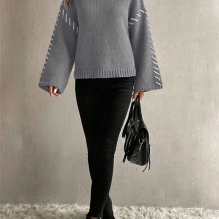 Long Sleeve Casual Loose Knitted Sweater