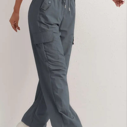 High Waist Drooping Quick-drying Leisure Wide Leg Track Pants