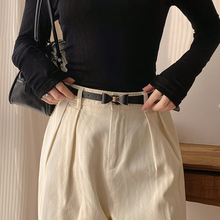 Women's Korean-style Bow Thin Belt All-matching
