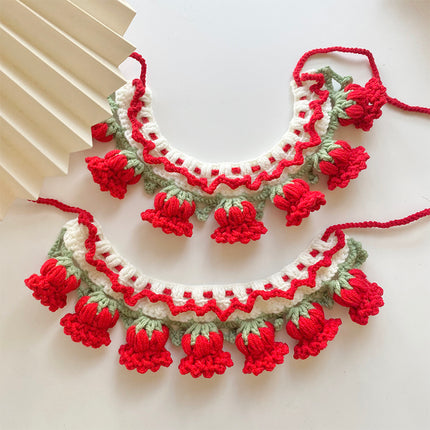 Cat Knitted Neck Bib Pet Bib