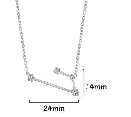 A Stainless Steel Necklace With Diamond-encrusted Pendant For The Twelve Zodiac Signs