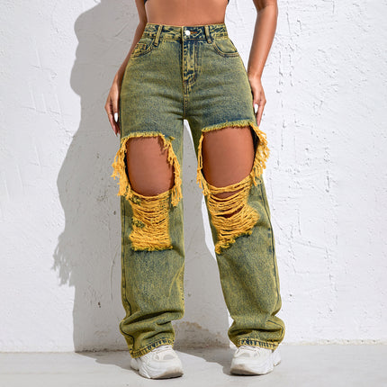 Shascullfites Baggy Jeans Women New American Loose Wide-leg Pants Old Straight Leg Trousers
