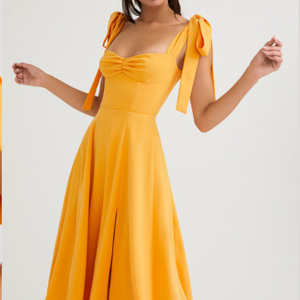 Women's Fashion Suspenders Lace Printing A- Line Dress