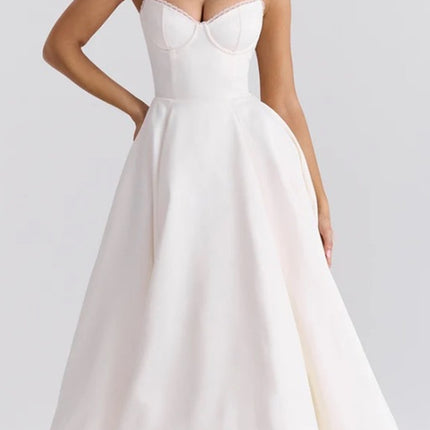 French Mesh Large Swing Double-layer Sling Dress