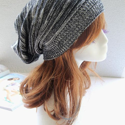 Two-color Melaleuca Pleated Warm Pullover Pile Hat