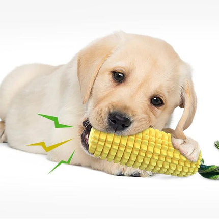 PROKEl Dog Chew Toys Corn Stick Toy For Smal  MediumLarge Breed 5.8   Squeak Corn Stick Ropetoy