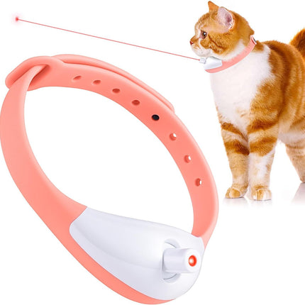 Wearable Automatic Cat Toys With LED Lights  Electric Smart Amusing Collar For Kitten  Interactive Cat Toys For Indoor Cats Pet Exercise Toys  USB Rechargeable Auto On Off