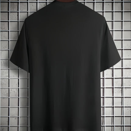 God Gives Me Strength To 3D Print Men's Comfortable Plus Size T-shirt, Short Sleeved Casual Round Neck Top, Men's Summer Outdoor Wear