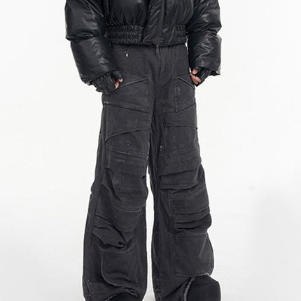 Men's Scarf Design Sense Niche Cotton-padded Jacket