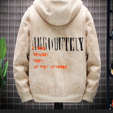 Plush Padded Jacket Jacket Youth Korean Style Slim Men's Top