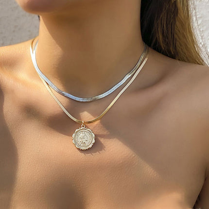 Multilayer Trend Elegant Jewelry Long Snake Chain Crystal