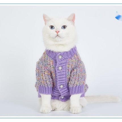 Dog Clothes Sweater Soft Glutinous Bean Cardigan