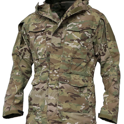 Men's Windproof Mid-length Trench Coat Camouflage Training Jacket
